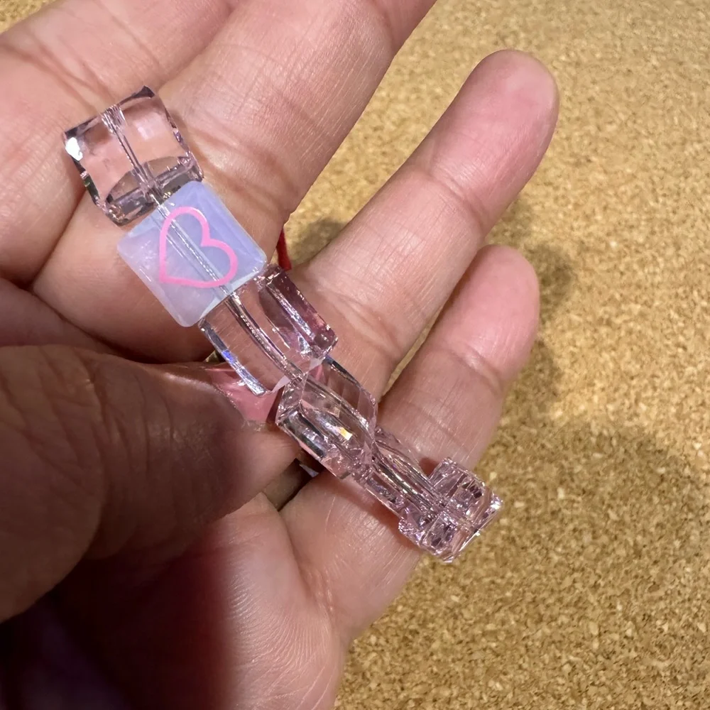 SWAROVSKI Letra Symbolic Crystal Bracelet Jewelry Collection- Heart Pink - Picture 4 of 7